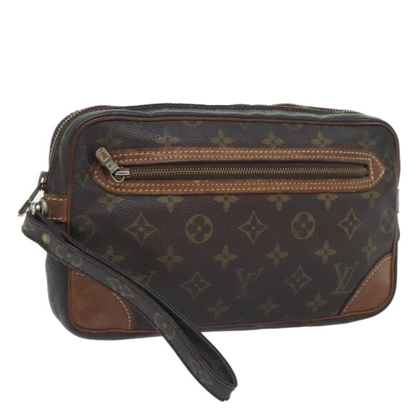 LOUIS VUITTON Monogram Marly Dragonne GM Clutch Bag M51825 LV Auth 91109 - Picture 1 of 16